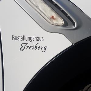 Bestattungshaus Freiberg Autobeschriftung
